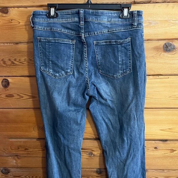 Pistola Jeans High Rise I’m Straight Medium Wash Distressed Size 31 - Picture 5 of 11